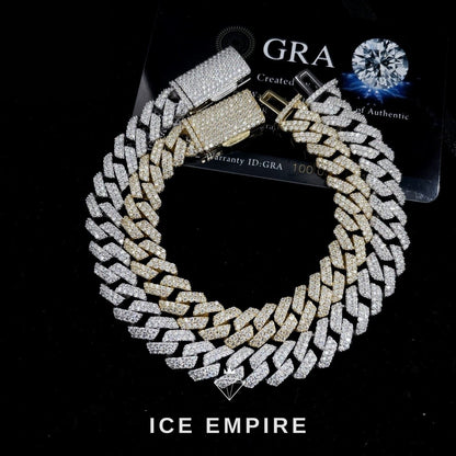 Iced Out 925 Silver Moissanite Cuban Chain