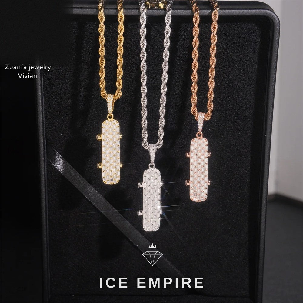 Iced Out 925 Silver Moissanite Pendant