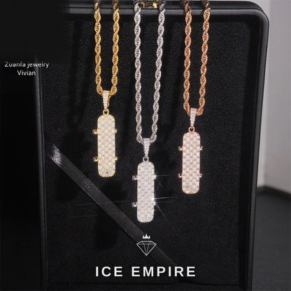 Iced Out 925 Silver Moissanite Pendant