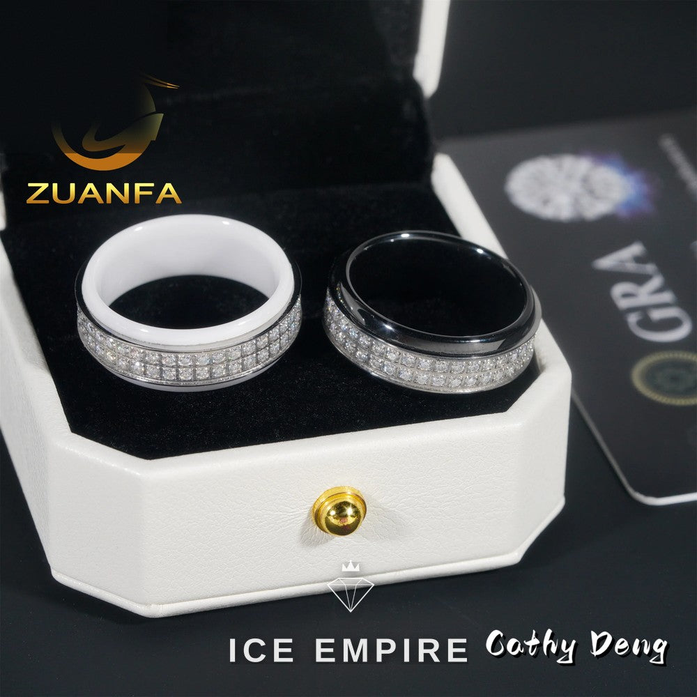 Iced Out 925 Silver Moissanite Ring
