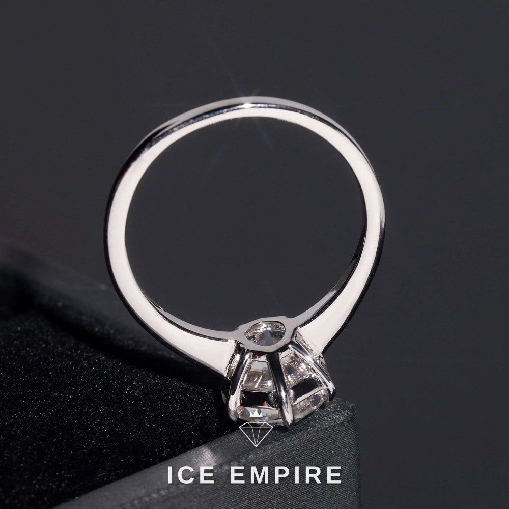 Iced Out Gold Plated Moissanite Wedding Band