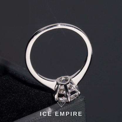 Iced Out Gold Plated Moissanite Wedding Band