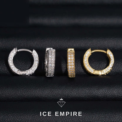 Iced Out Gold Plated Lab Grown Diamond Earrings