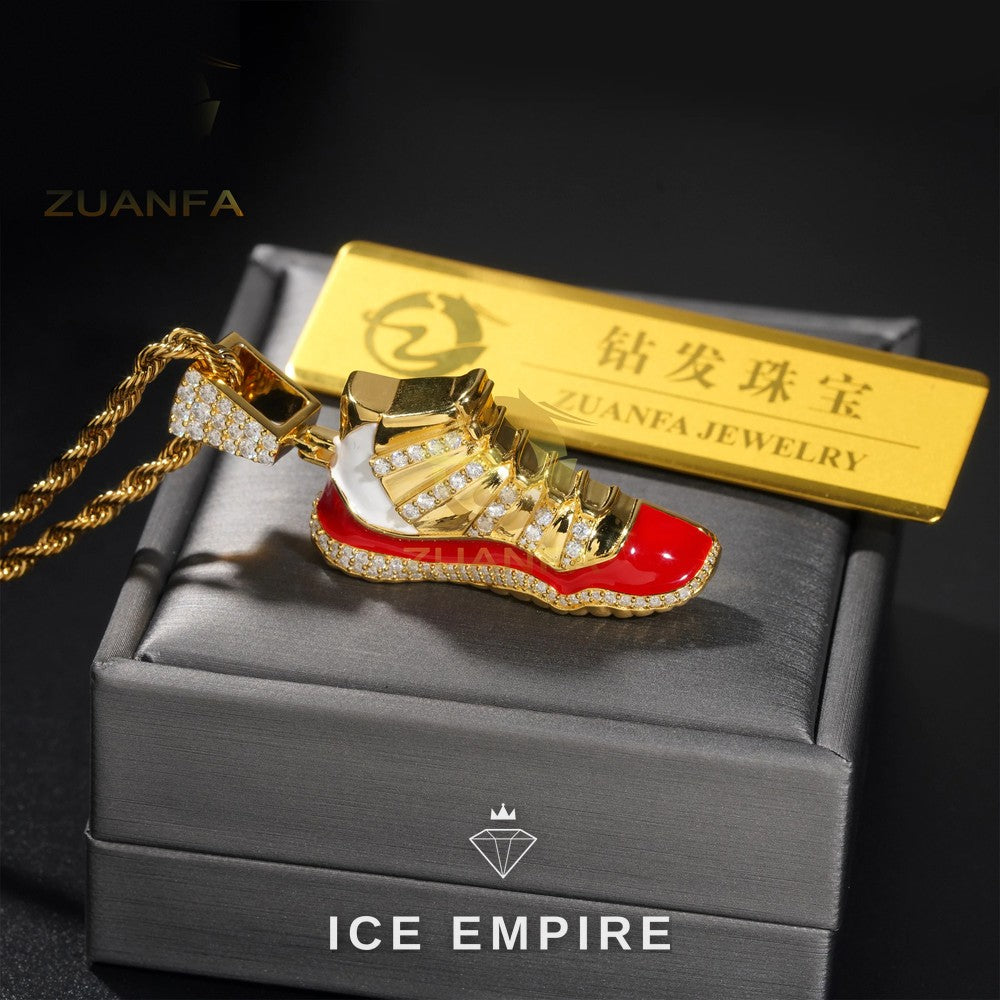 Iced Out Gold Plated Moissanite Pendant
