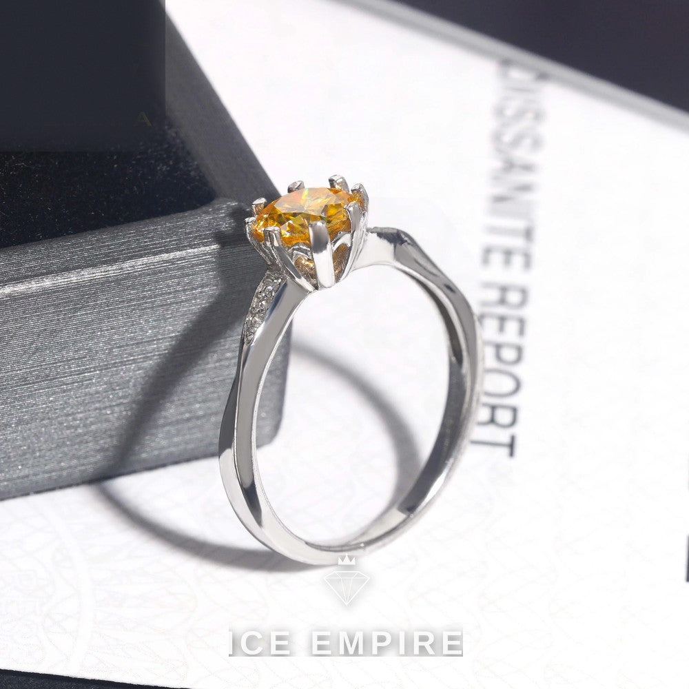 Iced Out 925 Silver Moissanite Wedding Band