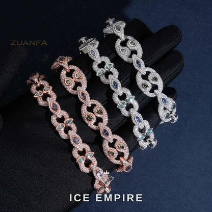 Iced Out Rose Gold Plated Moissanite Cuban Chain
