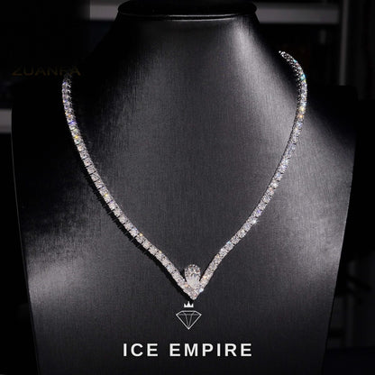 Iced Out Rose Gold Plated Moissanite Cuban Chain