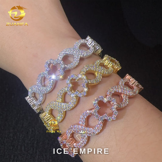 Iced Out 925 Silver Moissanite Cuban Chain