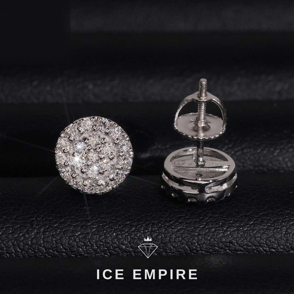 Iced Out Rose Gold Plated Earrings