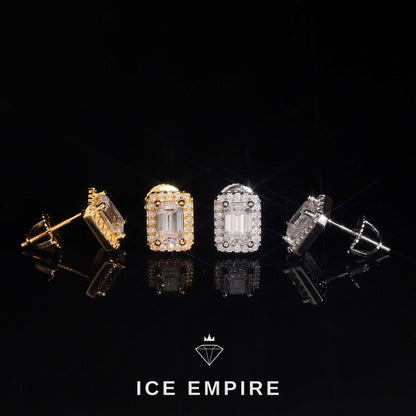 Iced Out 925 Silver Moissanite Earrings