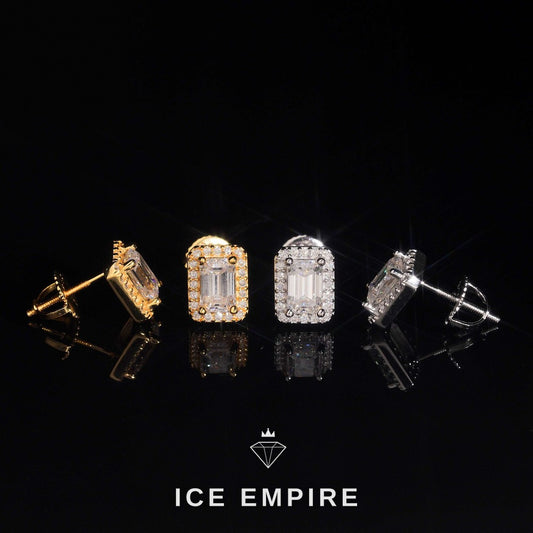 Iced Out 925 Silver Moissanite Earrings