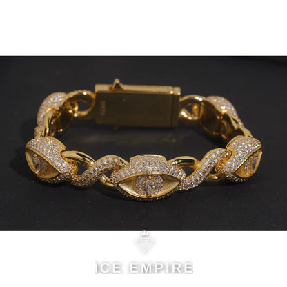 Iced Out 925 Silver Moissanite Cuban Chain