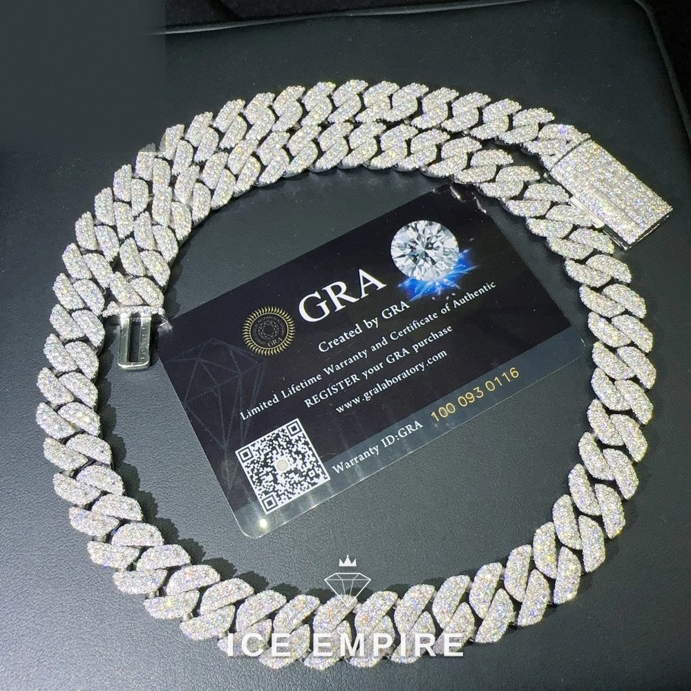 Iced Out Rose Gold Plated Moissanite Cuban Chain