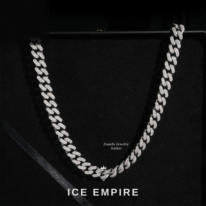 Iced Out Rose Gold Plated Moissanite Cuban Chain