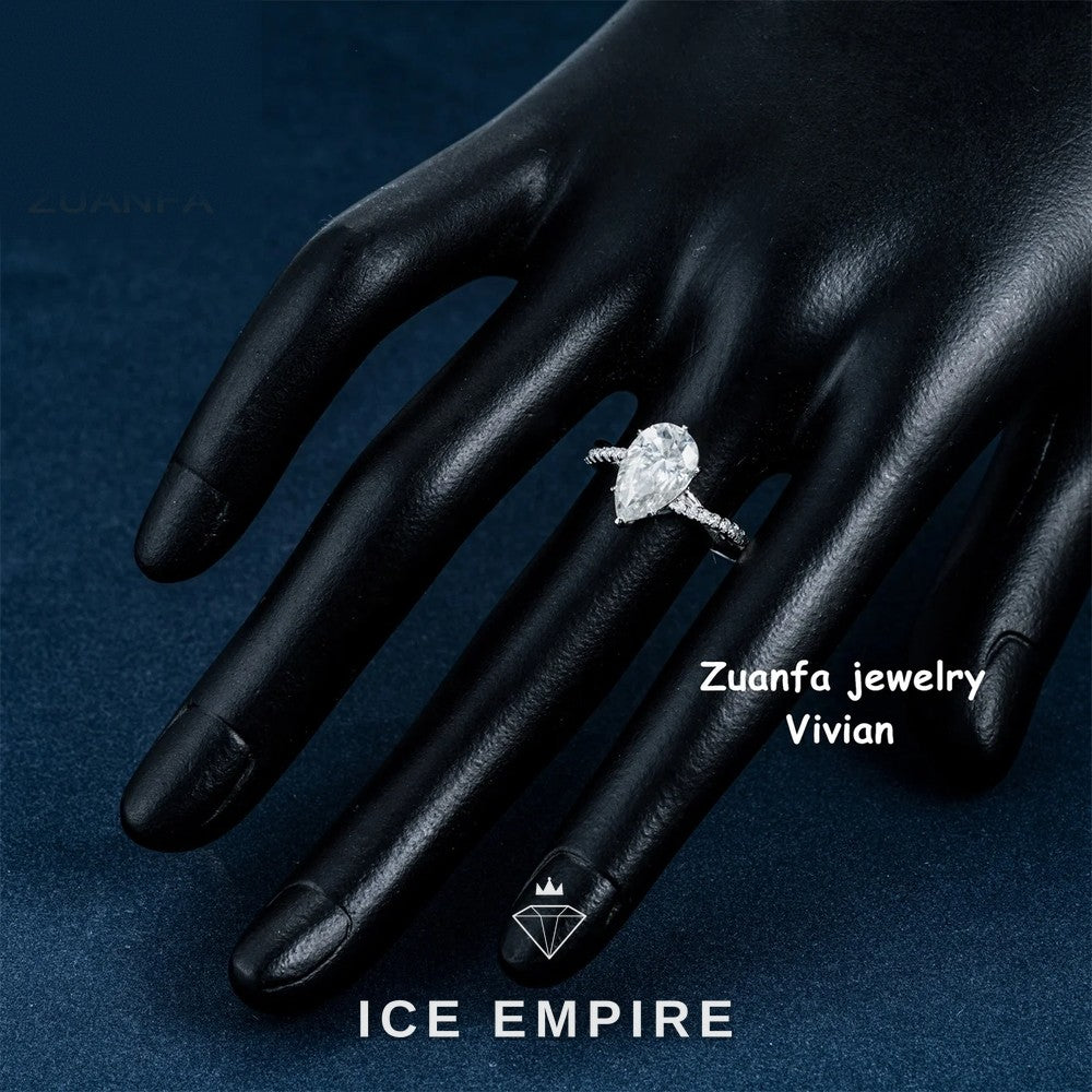 Iced Out Rose Gold Plated Moissanite Ring
