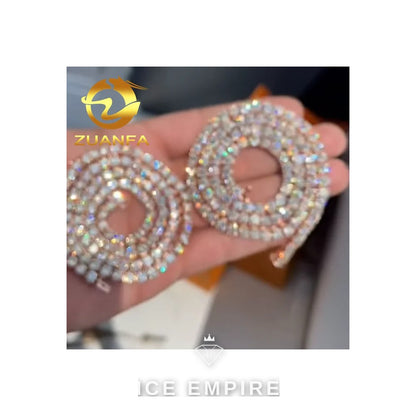 Iced Out Rose Gold Plated Moissanite Cuban Chain
