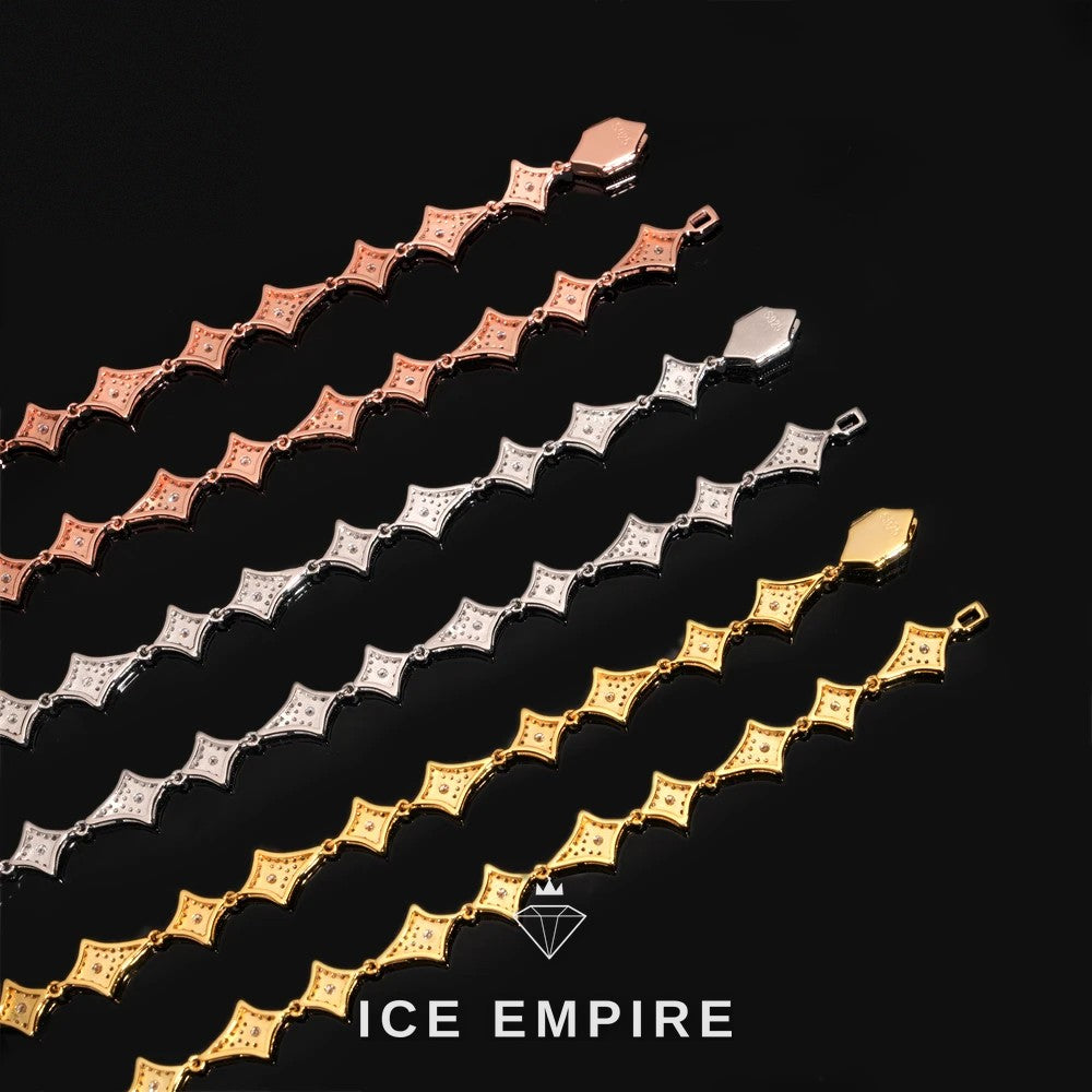 Iced Out Rose Gold Plated Moissanite Cuban Chain