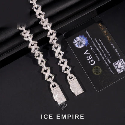 Iced Out Rose Gold Plated Moissanite Cuban Chain