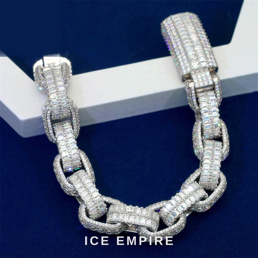Iced Out Gold Plated Moissanite Cuban Chain