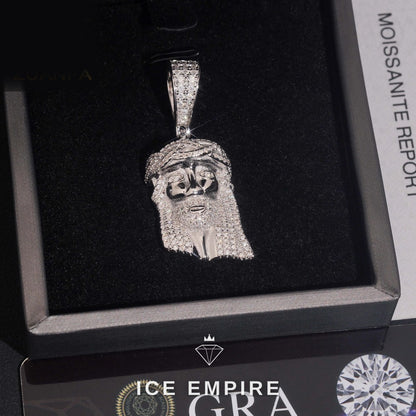 Iced Out Baguette 925 Silver Pendant