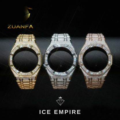 Iced Out 925 Silver Moissanite Watch