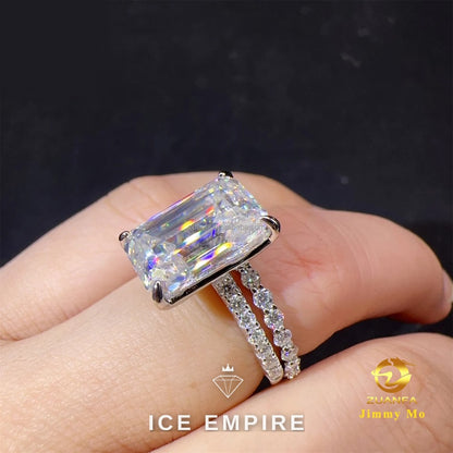 Iced Out 14K Gold Lab Grown Diamond Engagement Ring