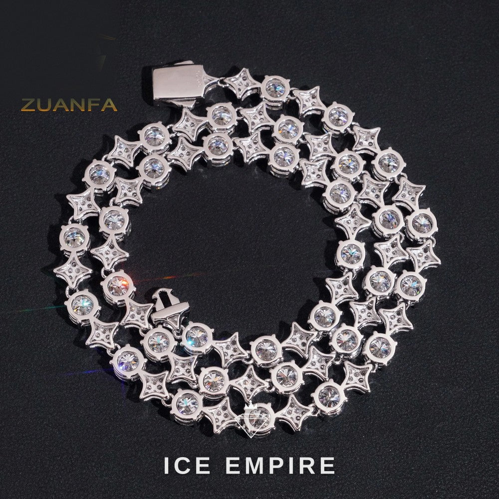 Iced Out Rose Gold Plated Moissanite Cuban Chain