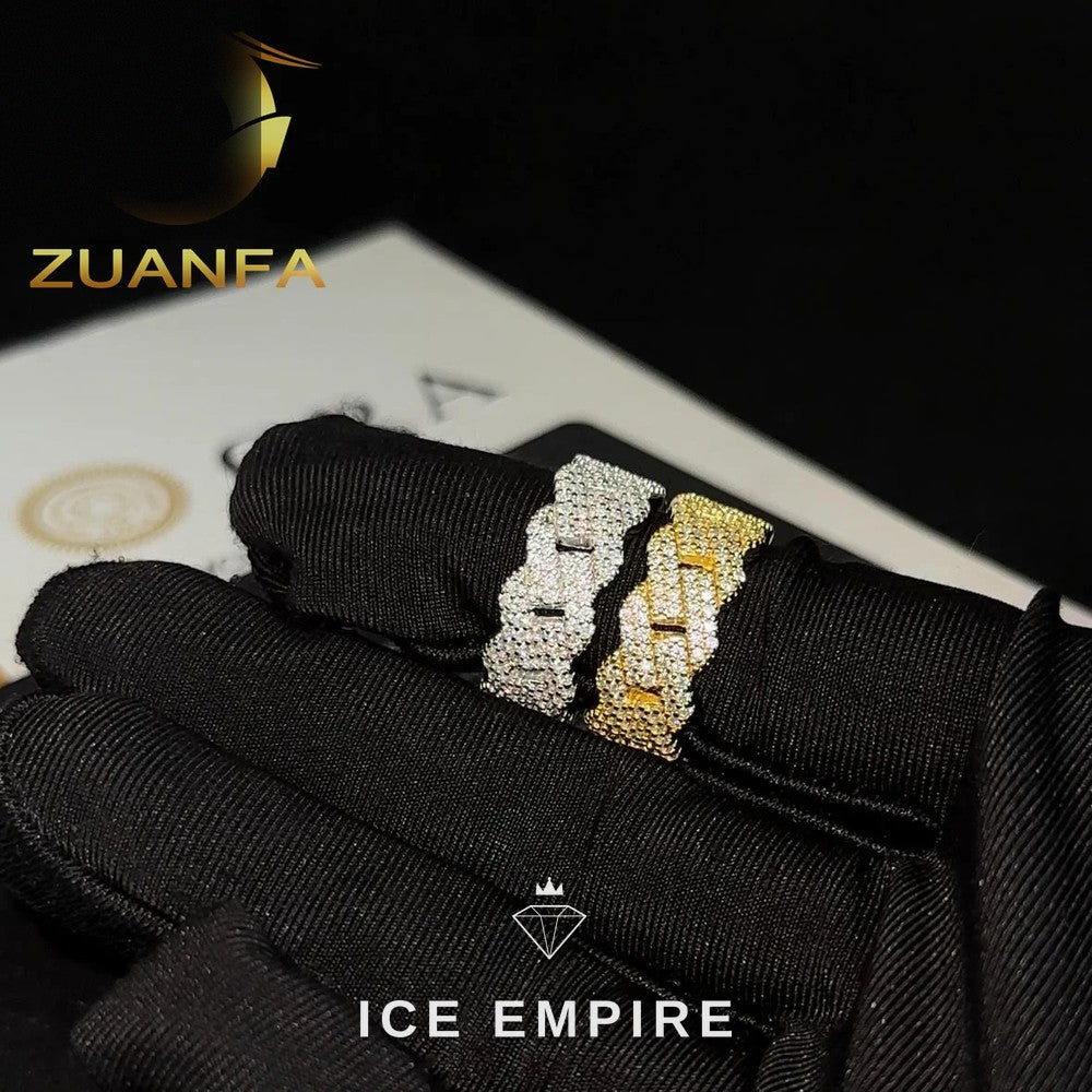 Iced Out 925 Silver Moissanite Cuban Chain