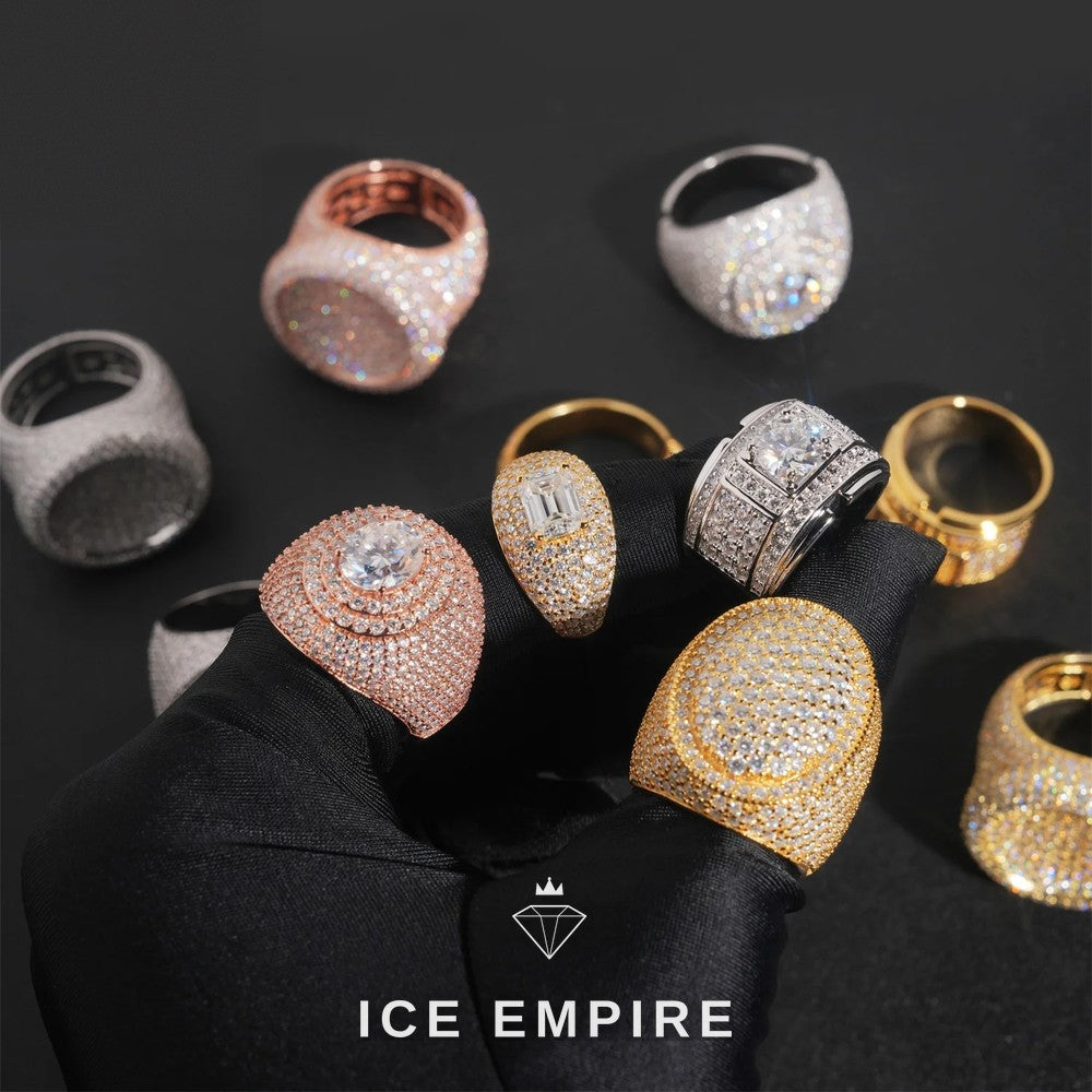 Iced Out Baguette 925 Silver Moissanite Ring