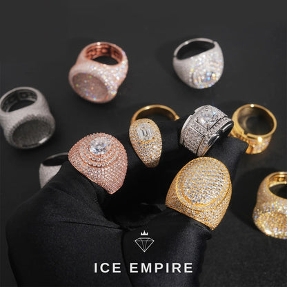 Iced Out Baguette 925 Silver Moissanite Ring