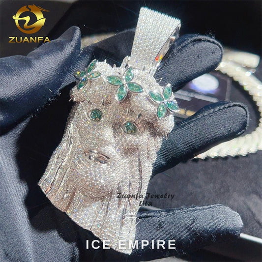 Iced Out 925 Silver Moissanite Pendant