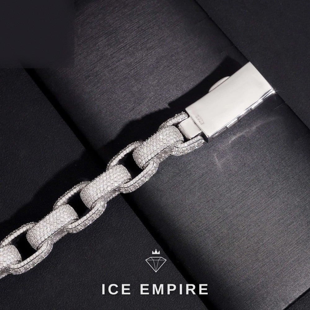 Iced Out Gold Plated Moissanite Cuban Chain
