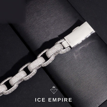 Iced Out Gold Plated Moissanite Cuban Chain