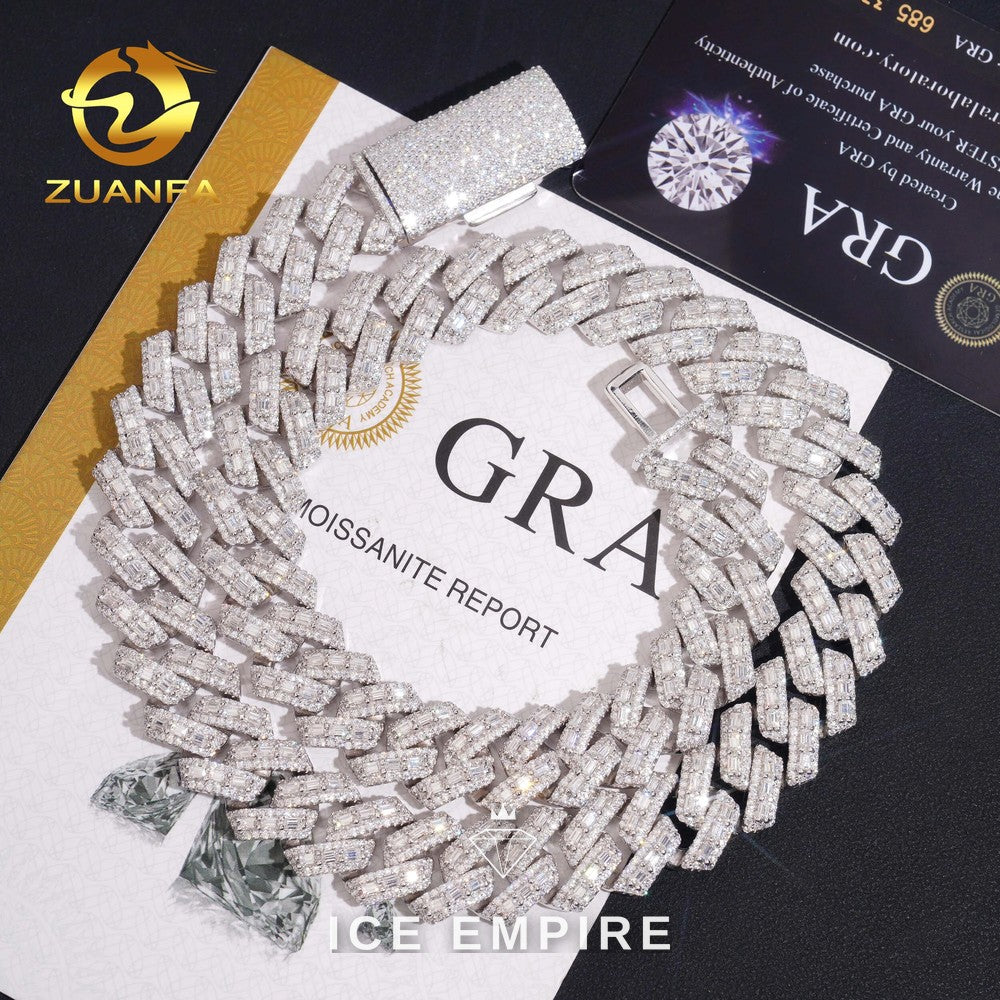 Iced Out Gold Plated Moissanite Cuban Chain