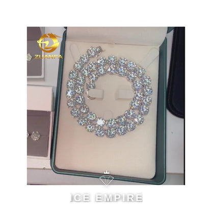 Iced Out Rose Gold Plated Moissanite Cuban Chain