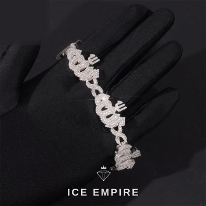 Iced Out Rose Gold Plated Moissanite Bracelet
