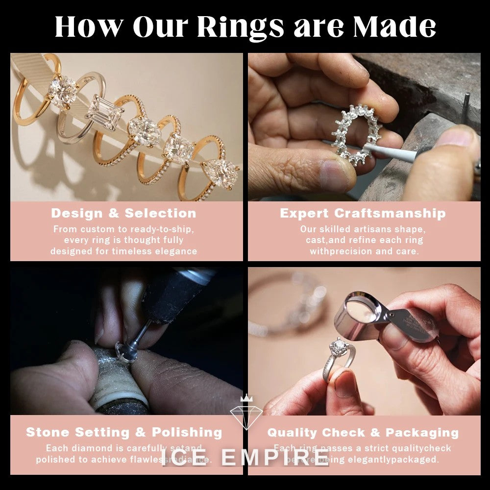 Iced Out Heart 18K Gold Lab Grown Diamond Engagement Ring