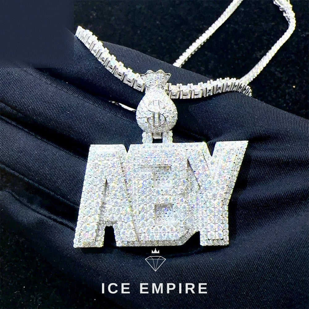 Iced Out 925 Silver Pendant