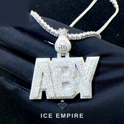 Iced Out 925 Silver Pendant