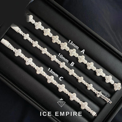 Iced Out 925 Silver Moissanite Cuban Chain