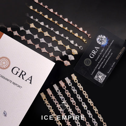 Iced Out Rose Gold Plated Moissanite Cuban Chain