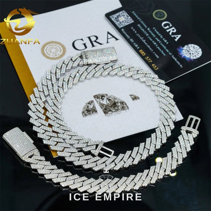 Iced Out Rose Gold Plated Moissanite Cuban Chain