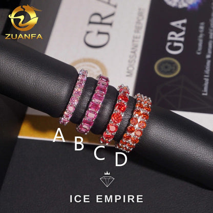 Iced Out Rose Gold Plated Moissanite Ring