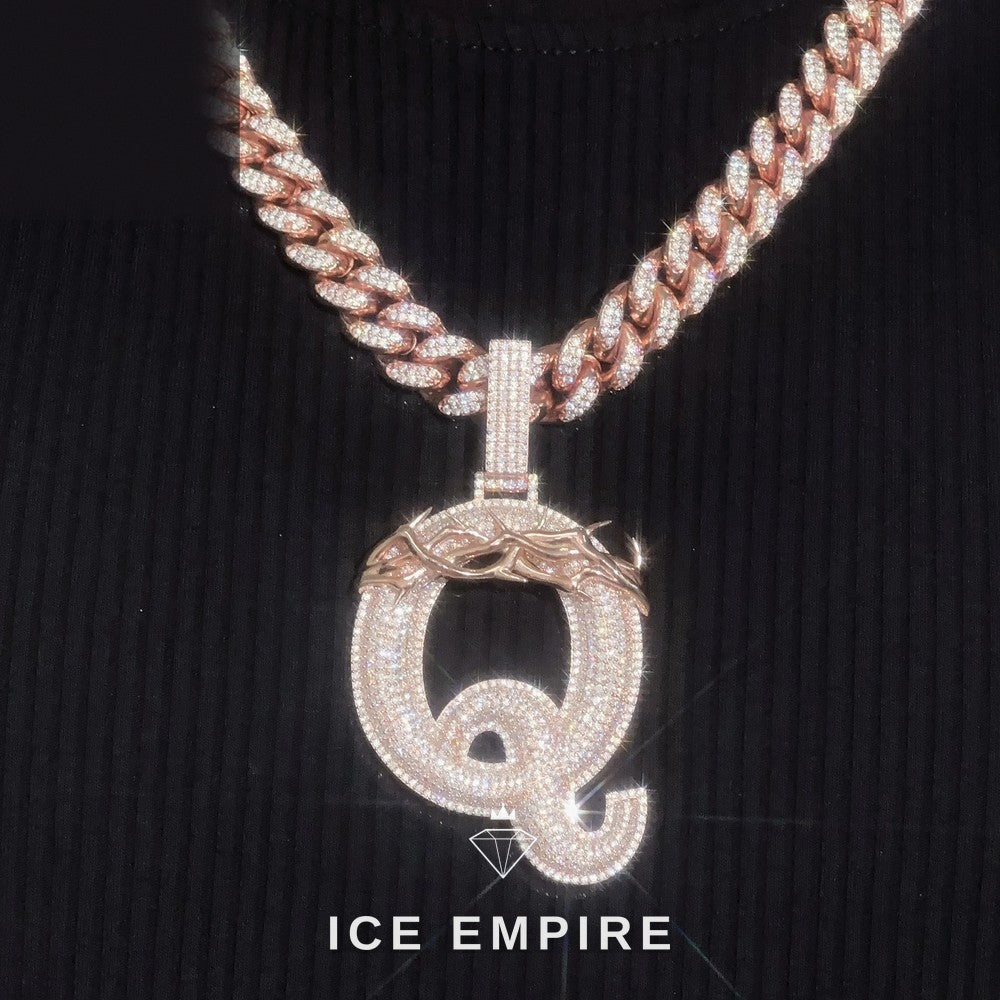 Iced Out Rose Gold Plated Pendant