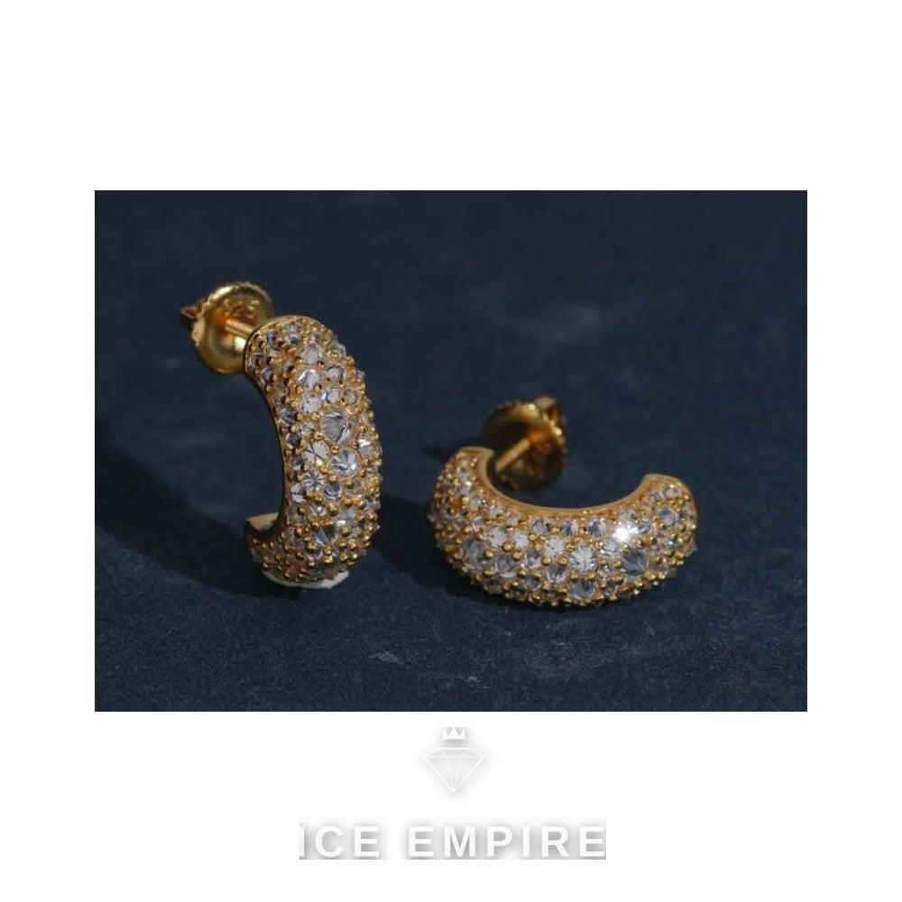 Iced Out 925 Silver Moissanite Earrings