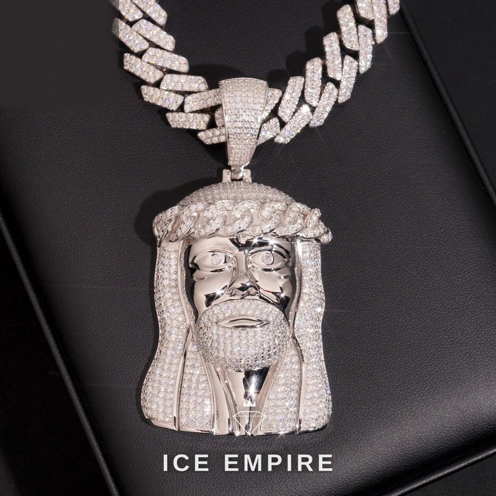 Iced Out Rose Gold Plated Moissanite Pendant