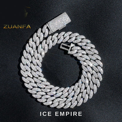 Iced Out Rose Gold Plated Moissanite Cuban Chain
