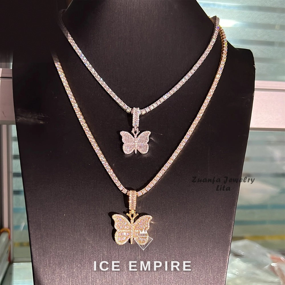 Iced Out 925 Silver Moissanite Pendant