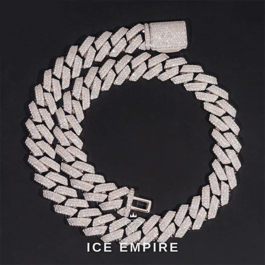 Iced Out Rose Gold Plated Moissanite Cuban Chain