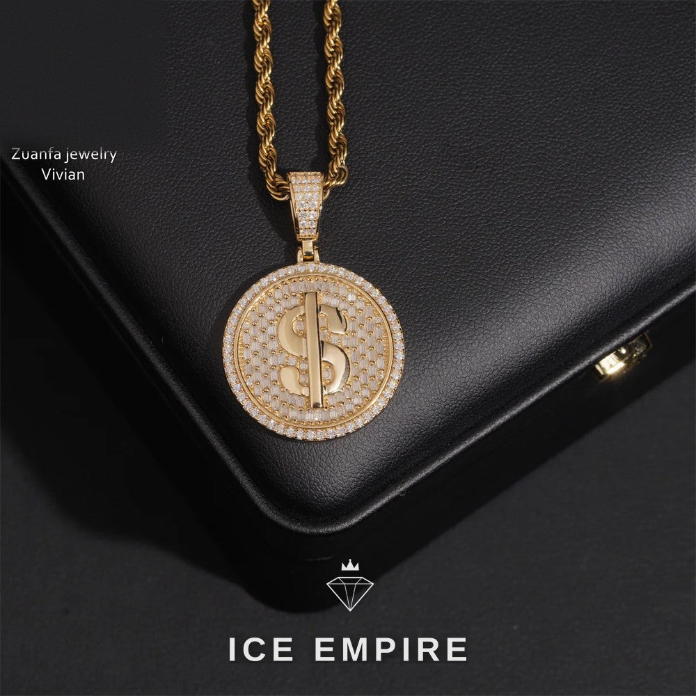 Iced Out 925 Silver Moissanite Pendant